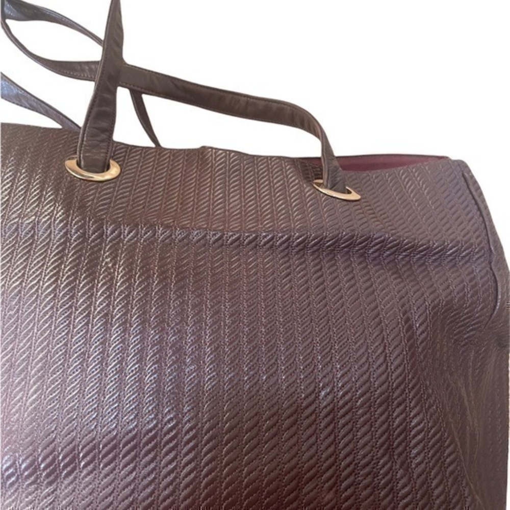 Vintage Kleinberg Sherrill Leather Tote - Brown - Picture 5 of 8